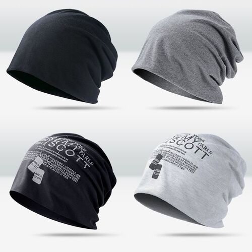 Caps for Men Autumn/Winter Trendy Thin Beanie Fall Sleep Hat Pile Head Cover AC Sleeping Spring Autumn Head Cover Hat for Women