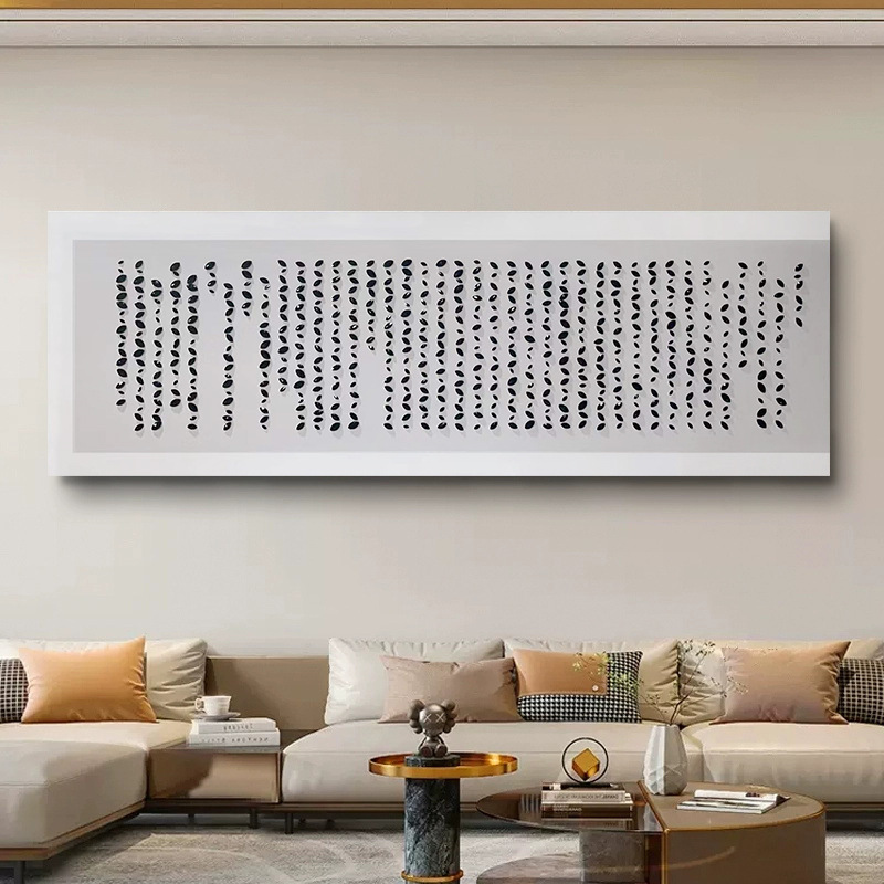 现代简约陶瓷实物3d立体壁画售楼处样板房高端装饰画手绘书房挂画