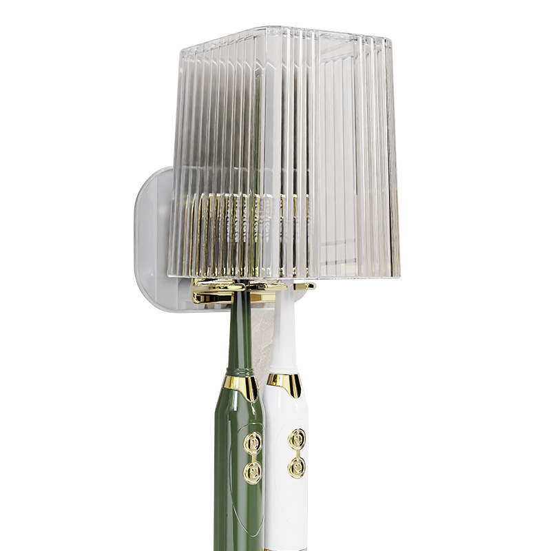 Cepillo de dientes rack montado en la pared baño libre de ponche cepillo de dientes eléctrico de almacenamiento rack Luz de lujo cepillo de dientes enjuague bucal taza traje