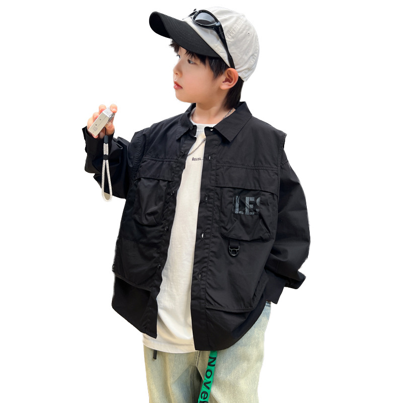 Children's boys' outerwear 2024 new spring styles, middle-aged and large children's autumn explosive street style,_voghion.com