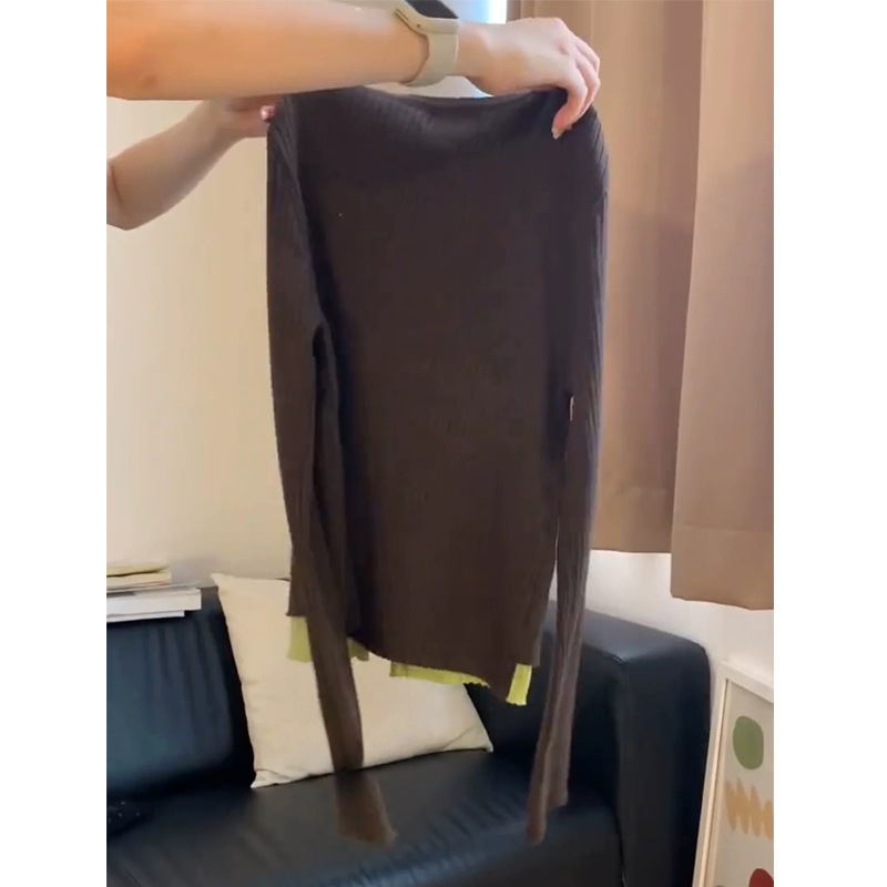 广州十三行高端爆款~韩系早秋流行穿搭V领独特别致针织衫女上衣潮|undefined