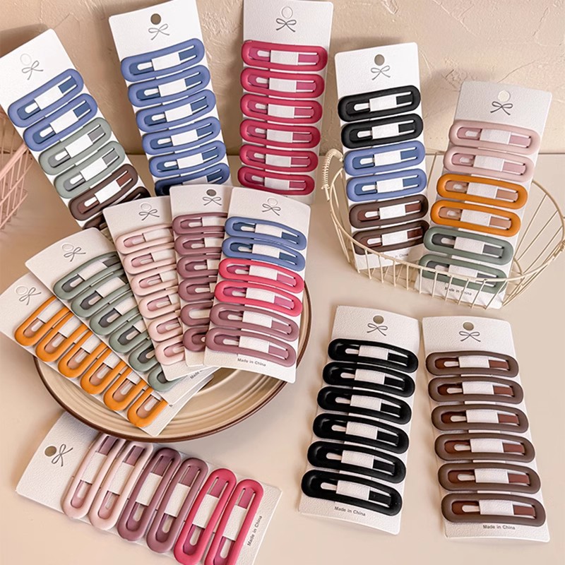 Clips de cabello esmerilado de color, clips de cabello lateral de las mujeres, toque de cabeza posterior, clip de cabello rotos, clip de cabello rojo en línea 2025, nuevo