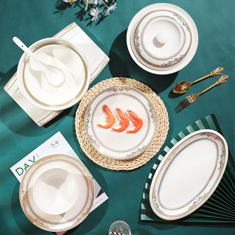 Креативная панцзи́нский? (непонятно) Table Household Ceramics Tableware Hotel Restaurant Stir-fried Pink Large Fish Pan Hotel Soup Basin