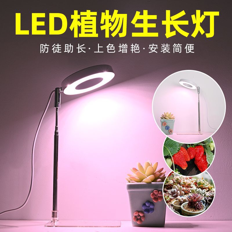 Telescopic pole plant fleshy light-filling anti-apprenticeship lamp timed color full spectrum LED flower bonsai plant growth