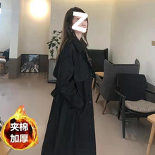 新款秋装今年流行英伦风坠感过膝气质女神范2025中长款外套女风衣