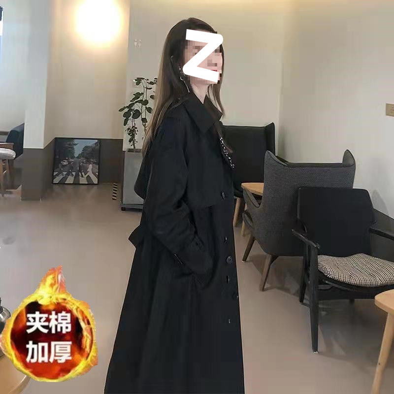 新款秋装今年流行英伦风坠感过膝气质女神范2025中长款外套女风衣