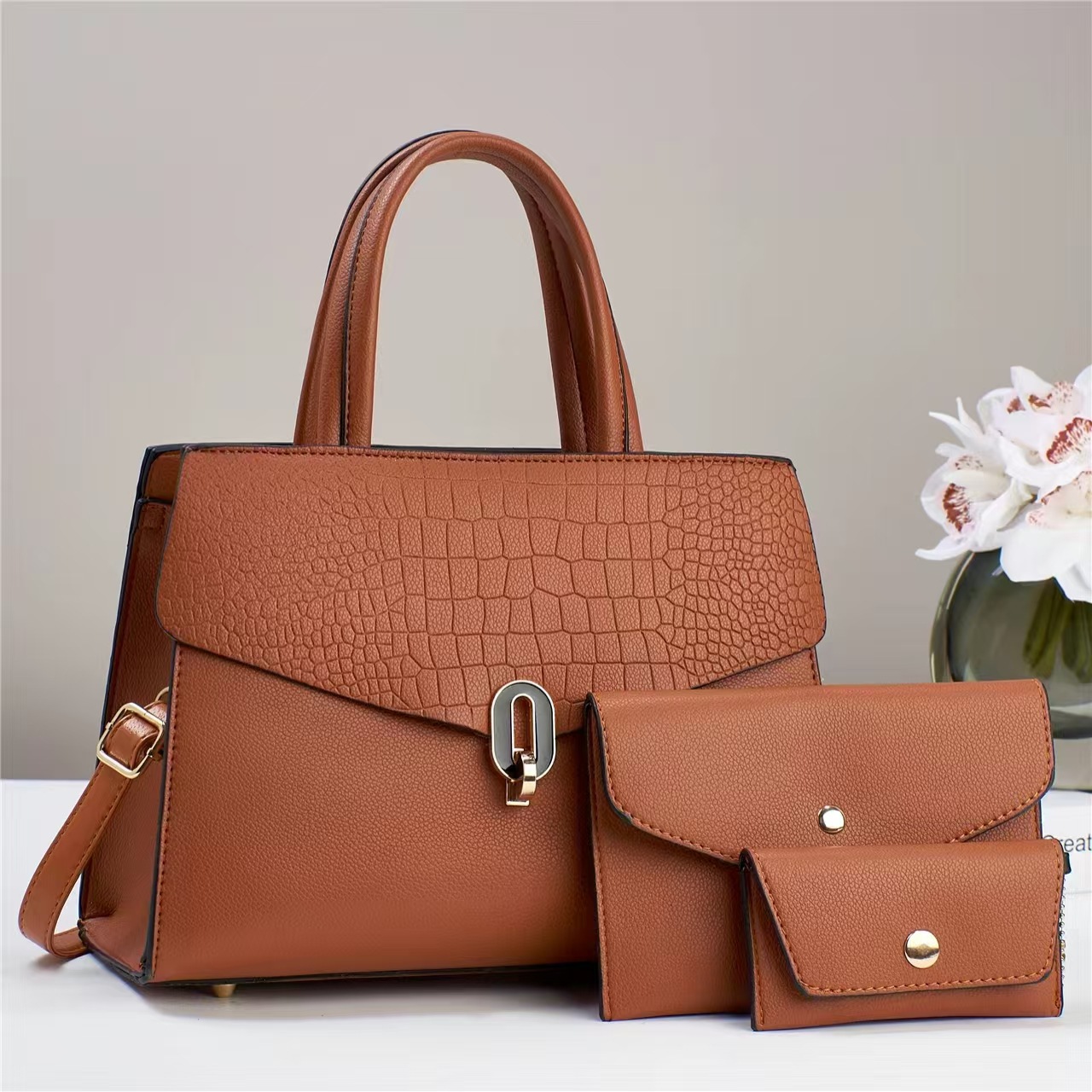 Taizhou bolsos de mujer atmósfera textura bolsos de tres piezas bolsos de mujer bolsos de mano bolsos de hombro