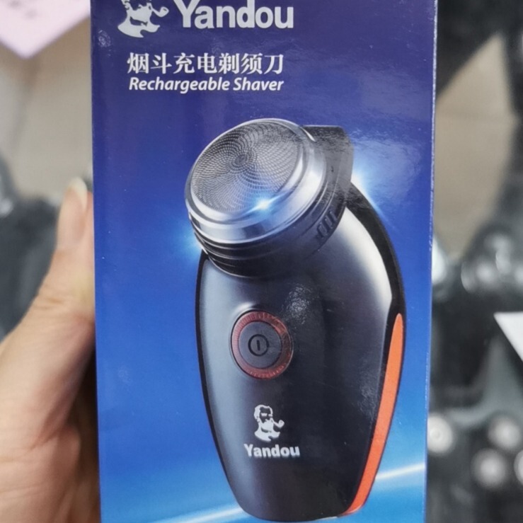 Pipe Shaver 501 Electric Single-Blade Razor Rechargeable Beard Trimmer Old Man's Head Shaver with Cloth Bag