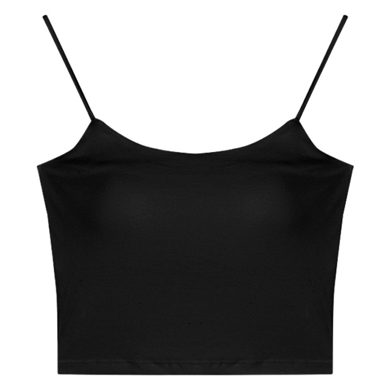 Estilo japonés chica caliente nuevo estilo belleza espalda delgada correa de hombro propio pecho de las mujeres pad integrado chaleco Copa se puede usar fuera ropa interior a juego