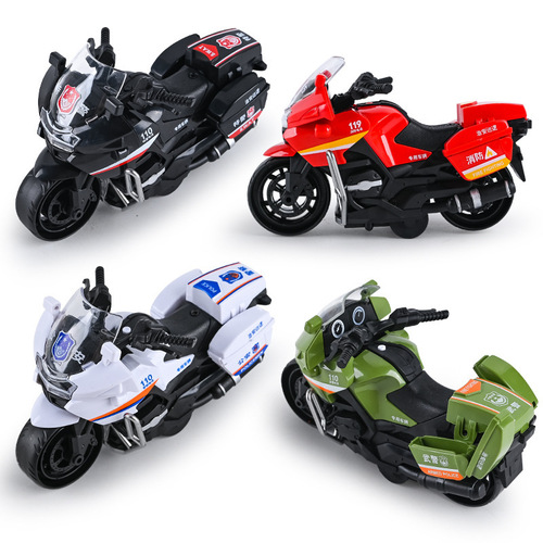 Cross-border simulation motorcycle toy car model backspin inertia car racing children's toy small car gift for boys
