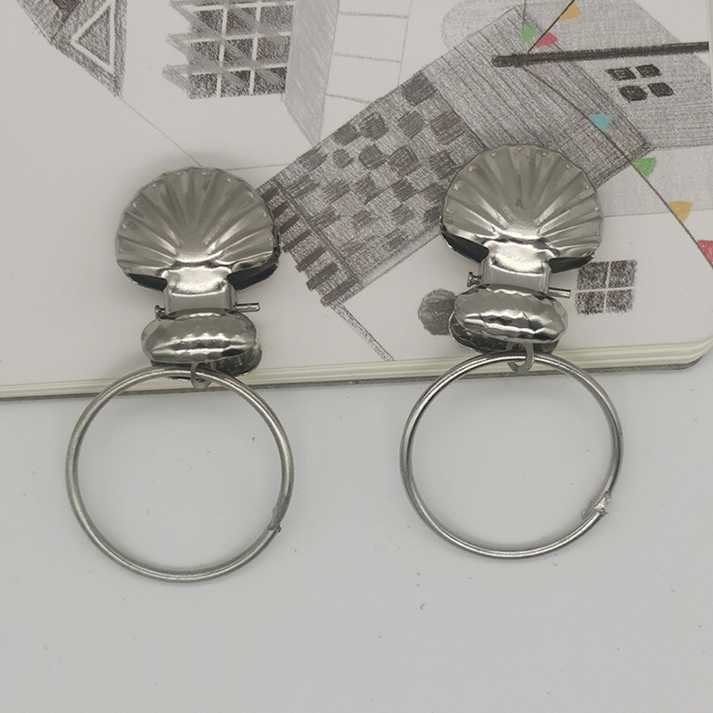 Curtain buckle shell curtain clip iron clip stainless steel color silver metal curtain hook factory direct supply