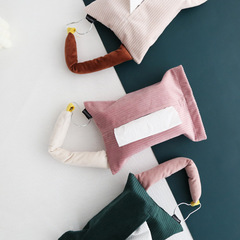 Beautiful element creative cute car tissue box household solid color tissue bag desktop paper cover living room storage box