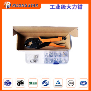Cross-Border Best-Selling Punch Pliers, Rilong Snap Pliers, Can Be Equipped with Accessories, 10inch with Punching Function and Rubber Head