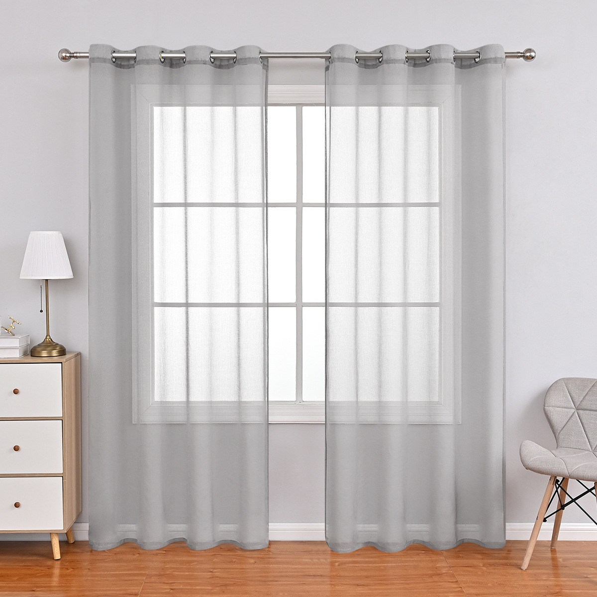 Cortinas semitranslúcidas de color sólido transfronterizas para ventanas, Amazon Meike, cortinas terminadas de venta múltiple al por mayor