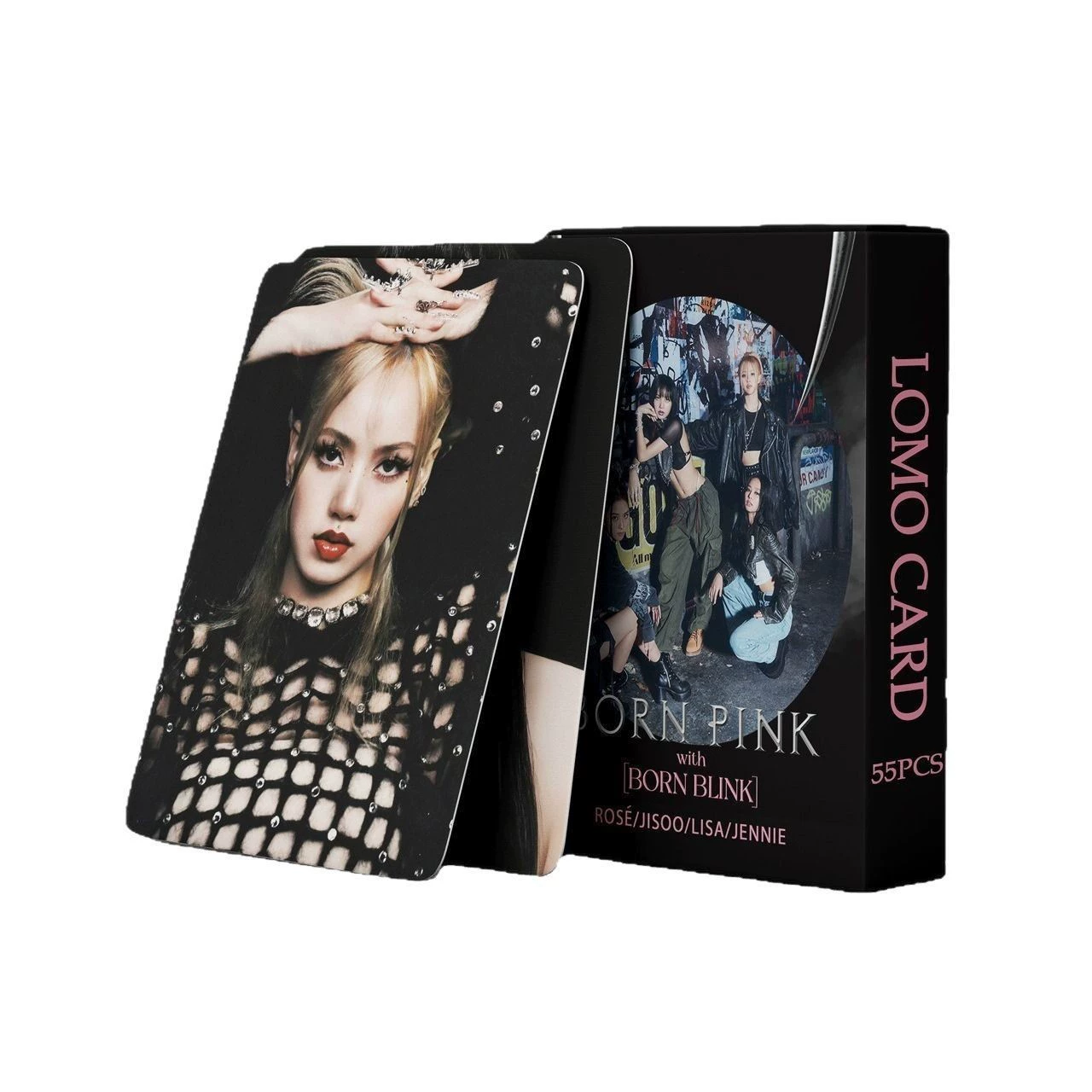 Комплексная 55 розовых чернил открытка Lisa Jennie открытка Blackpink Звезда Сиппер печать карты