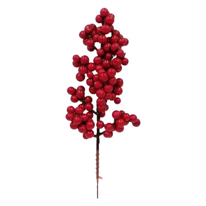 Моделирование красных фруктов черенки Рождественская пена Ягоды богатые фруктовые ветви красные фрукты строка венок Рождественская елка черенки украшения дома