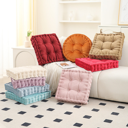 Cross-border Dutch velvet extra thick futon tatami simple office chair cushion backrest sponge fat cushion