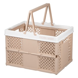 Shunxing portable storage basket outdoor folding plastic picnic basket large wholesale folding basket supermarket snacks portable basket