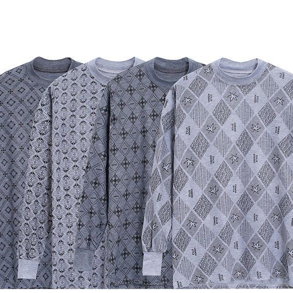 内衣男士加绒秋衣单件上衣长袖冬季中高领圆领大码打底衫保暖秋衣