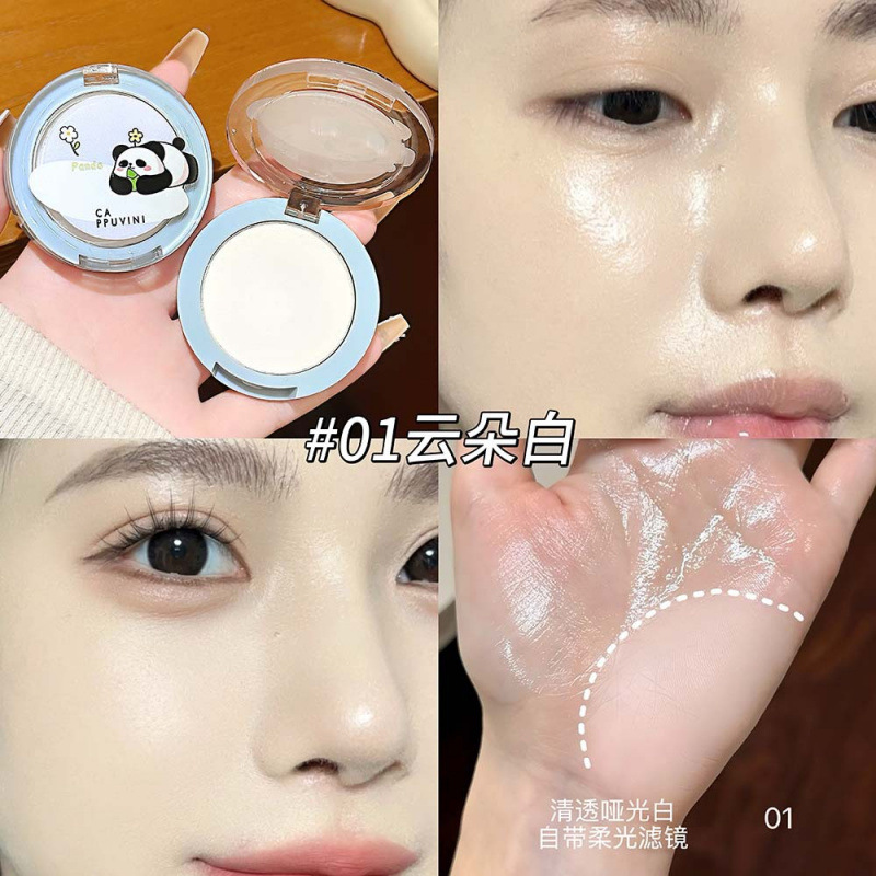 CAPPUVINI mini polvo de maquillaje mate, maquillaje permanente, control de aceite, ligero y transparente, polvo de maquillaje no pegajoso.