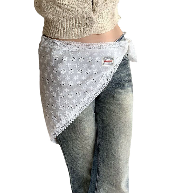 Pañuelo en la cabeza, estilo pastoral femenino de verano, moda multiusos, encaje, cortina de pedos, bufanda triangular de todo fósforo, cintura, bufanda en la cabeza de todo fósforo, banda para el cabello