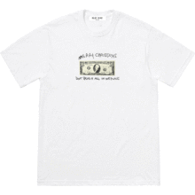 22FW Spend It Tee圣诞限定美金美元圆领男女短袖情侣T恤宽松半袖