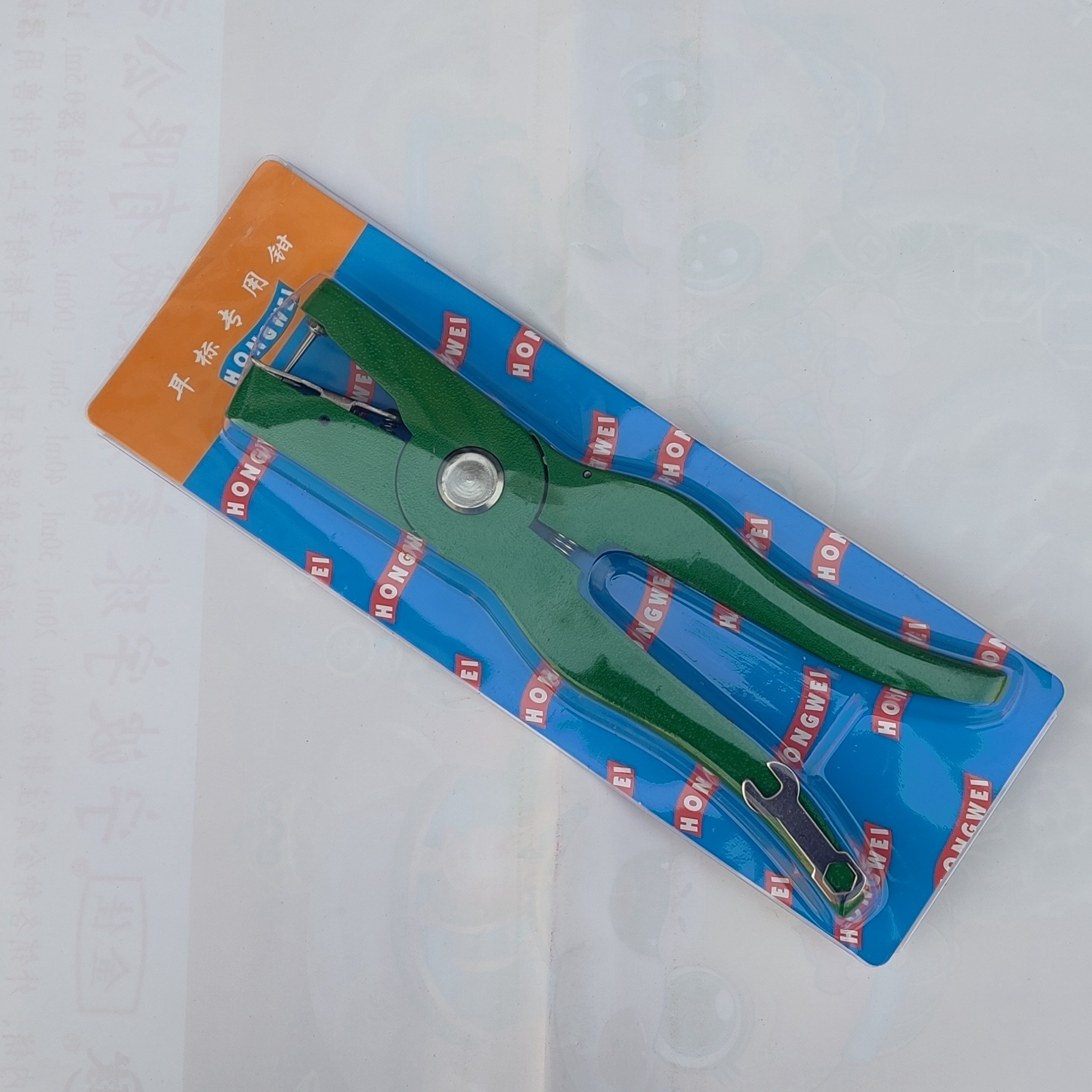 绿色铝合金耳标钳 防疫耳标钳 耳号钳 猪牛羊耳标钳 兽用耳号钳