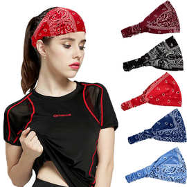 夏天女士遮白发头巾束发带瑜伽发带运动头带弹力双层健身防滑