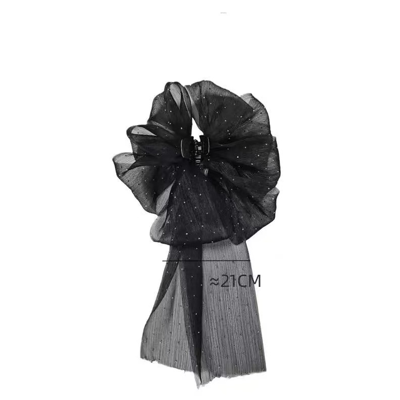 Women's Sweet Bow Knot Cloth Gauze Tassel Hair Clip Hair Claws display picture 10