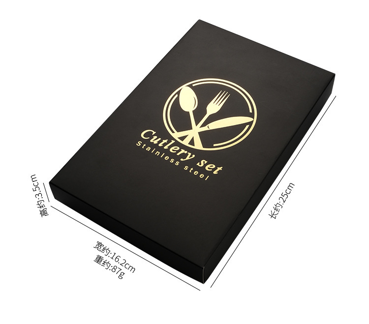 Vajilla de acero inoxidable portugués creativo mango largo cuchillo de filete, tenedor y cuchara comida occidental cuatro piezas principales titanio nórdico RED DE ORO cuchara redonda roja