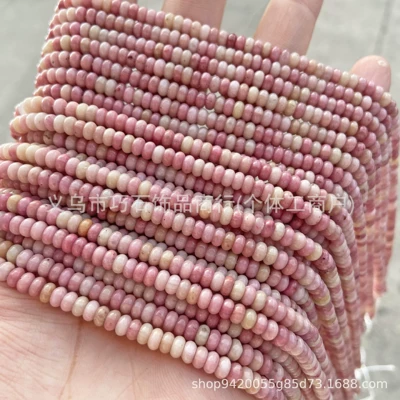 Zərgərlik ara hissələri: Powder Crystal Abacus Beads Picture - natural-rhodolite-24mm