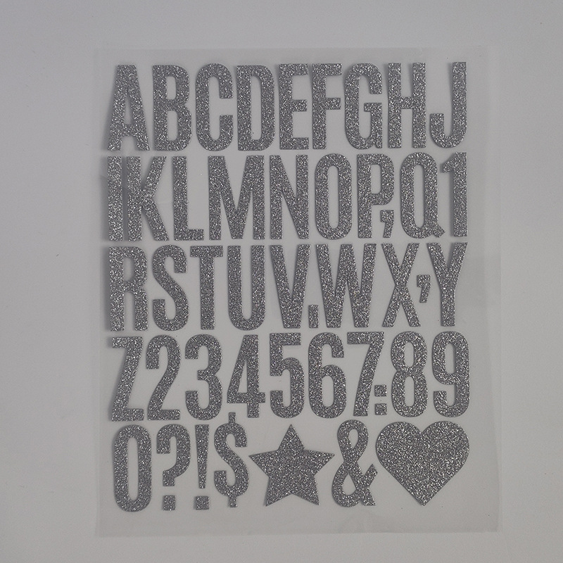 Pegatinas de letras de brillo transfronterizas, impermeables, buzones de correo de gran tamaño, decoración de regalos creativos, pegatinas digitales de brillo de bricolaje