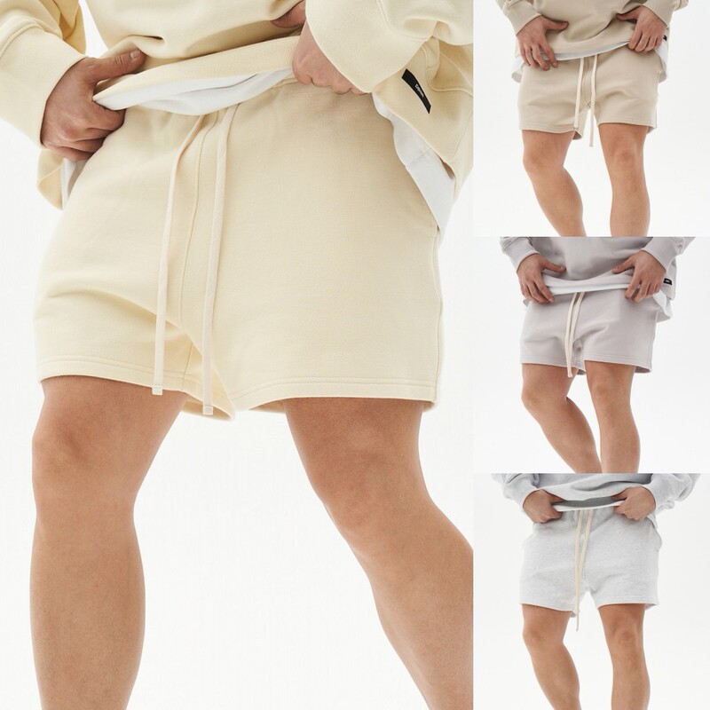 Summer Japanese Style Youth Trendy Sports High Street Shorts Korean Style Cotton Drawstring Solid Color Beach Casual Five-point Pants for Men