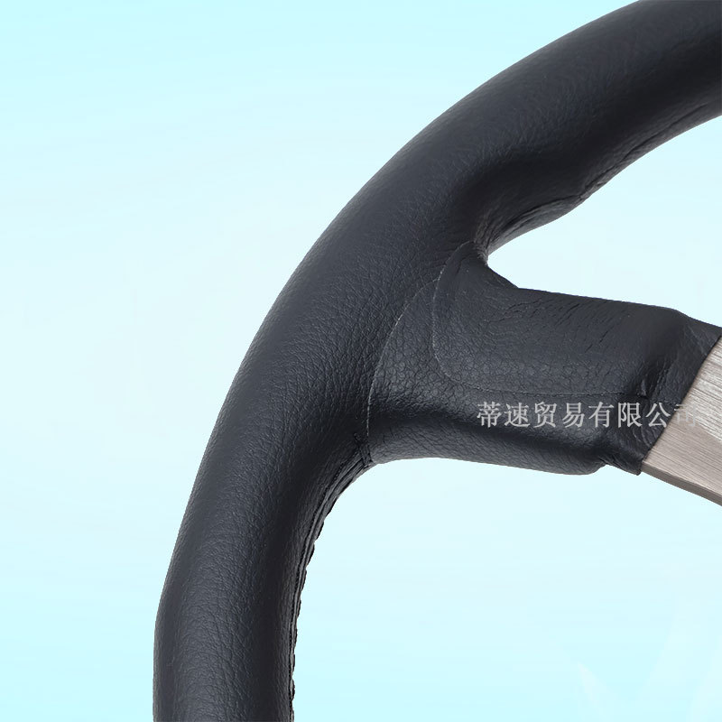 Factory direct sales MOMO modification 14inch TUNER bronze genuine leather racing steering wheel universal flat wheel 350mm