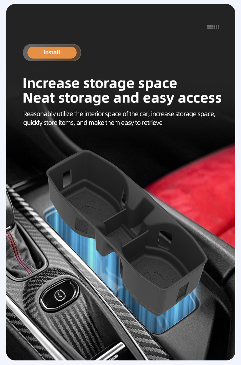 Suitable for 24-26 Charger models, center console cup holder cover, protective anti-slip mat, car-specific modification accessories
