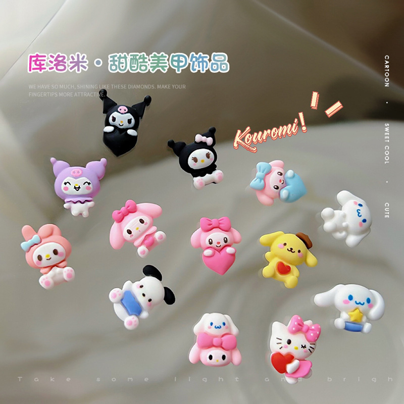 Coolomi nail jewelry little red book popular cute little jade dog cartoon resin three-dimensional nail drill Accessories Wholesale Coolomi nail jewelry little red book popular cute little jade dog cartoon resin three-dimensional nail drill Accessories Wholesale