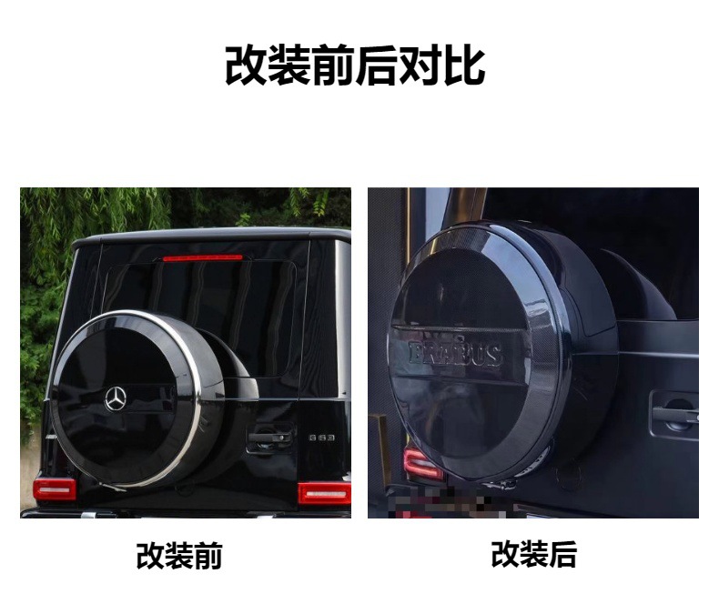 Mercedes-Benz W464 Modified Spare Tire Cover Bs Style Tire Cover Dry Carbon G63 G300 G500