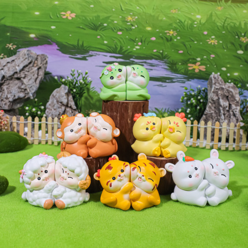 Twelve Zodiac Stickers Blind Box Creative Fun Children's Gifts Cute Desktop Decorations Cartoon Dolls