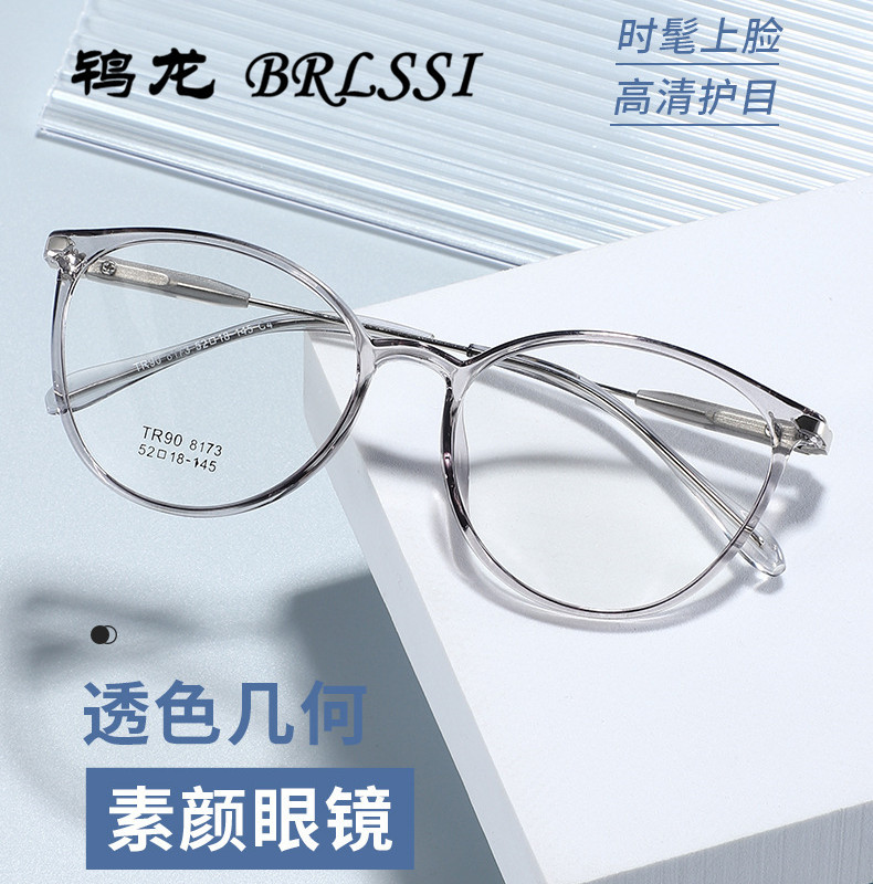 新款TR90眼镜架批发 平光镜架 近视眼镜框韩版复古潮流学生镜8173