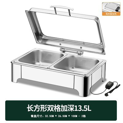 不锈钢液压自助餐炉翻盖保温炉可视布菲炉电加热自助早餐炉保温锅|undefined