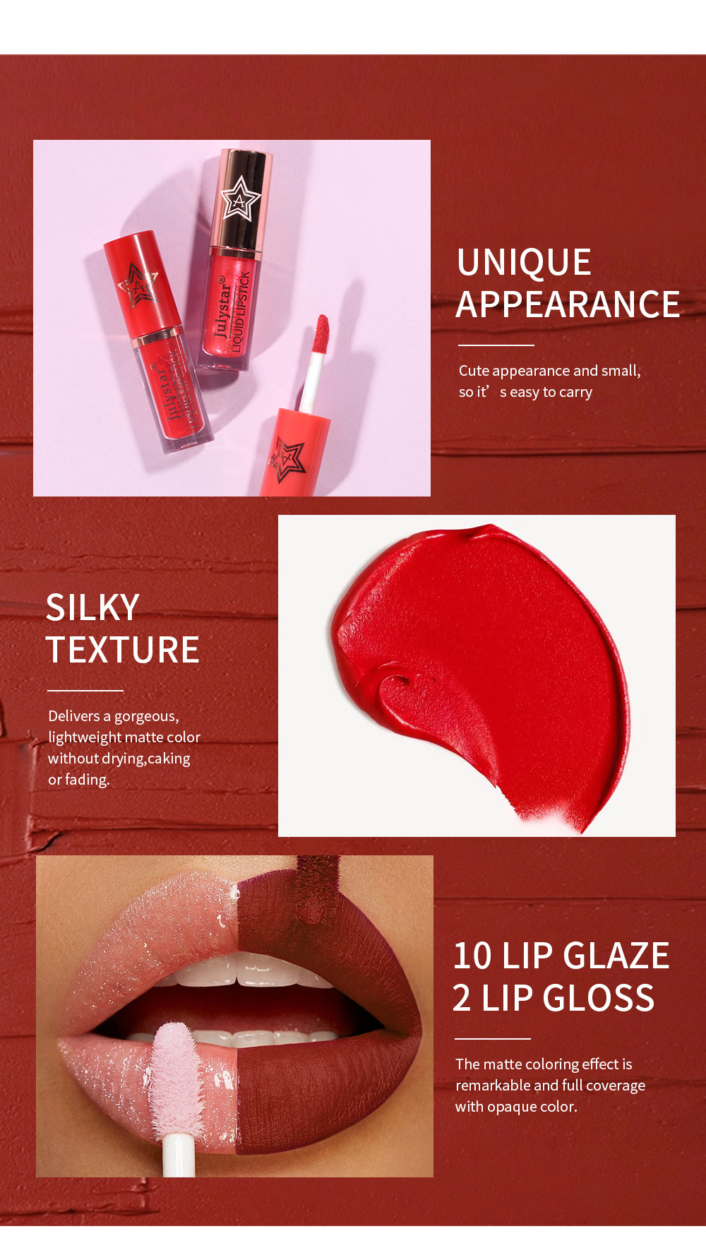 Cross-border makeup lip and cheek dual-use matte lip gloss set, natural, long-lasting, non-fading, non-stick to cups, matte lipstick wholesale undefined