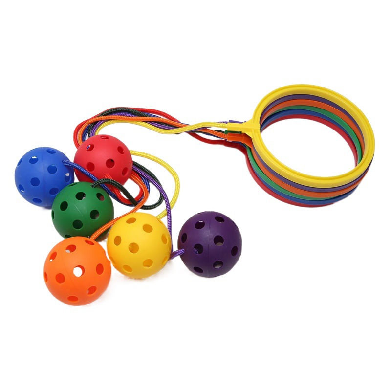 Children's Lemon Jumping Ball Kindergarten Single-Leg Fitness Sensory Fun Game Training Equipment Foot Swing Ball Toy