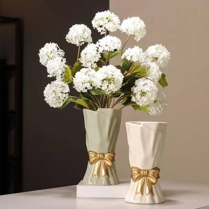 Living Room Flowers Desktop Decorations, Restaurant Style, Simple Hydroponic Light Luxury Vase Ornaments, Rich Bamboo Wholesale Inlays