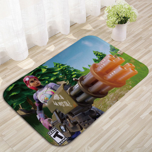Cartoon animation game peripheral Fortnite floor mat new Among Us game flannel crystal velvet carpet