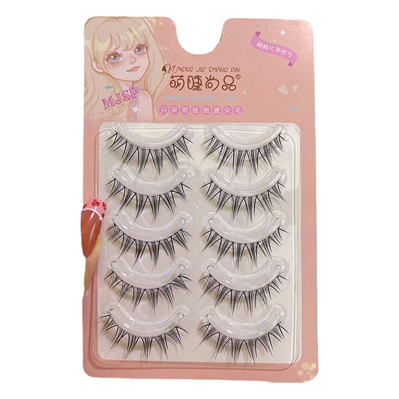 Linda pestaña shangpintai serie pura salvaje diario mamá-nacido de una sola pieza pestañas falsas pestañas de aire transparente madre Ojo de dibujos animados