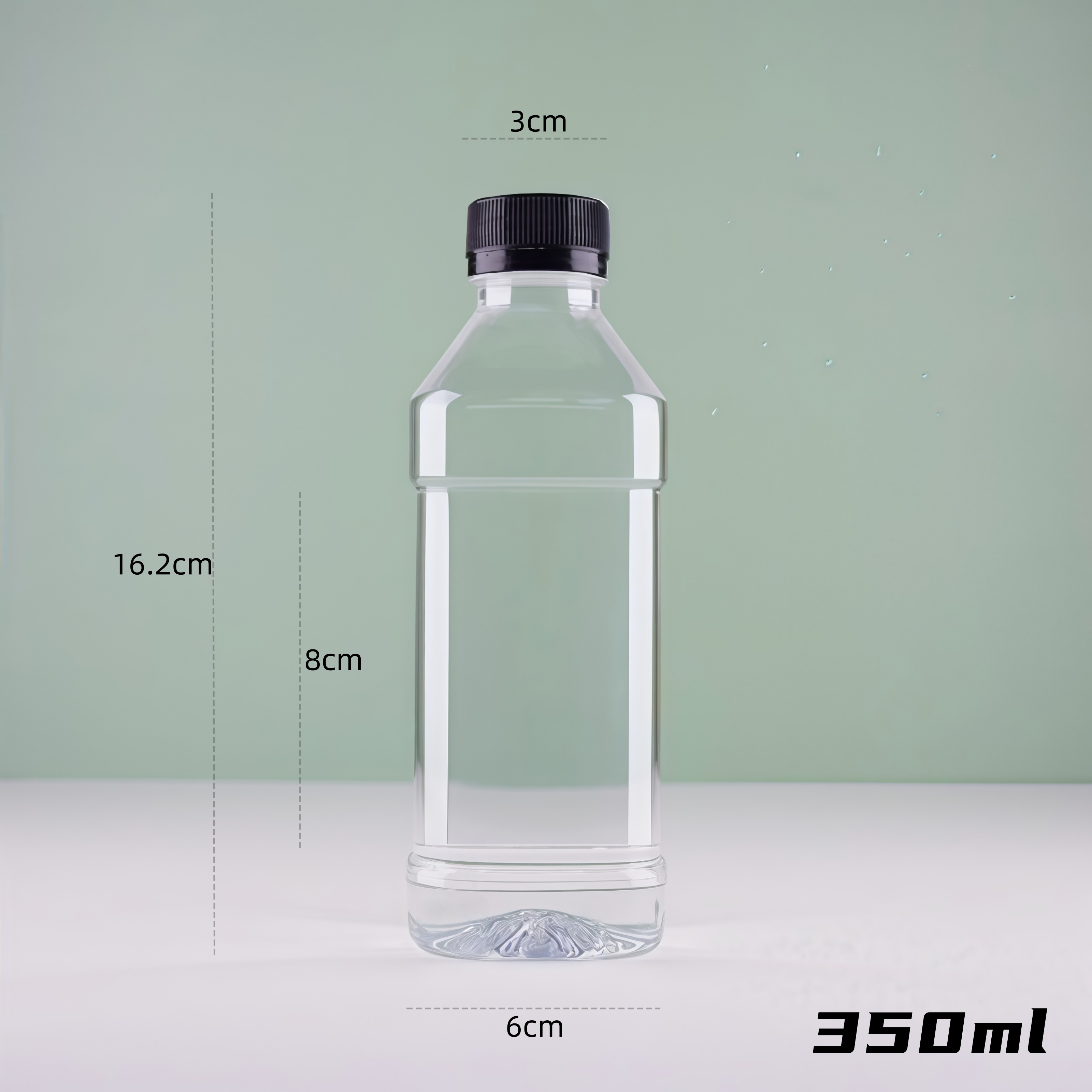 Botella de plástico para mascotas, botella de agua mineral transparente, botella de jugo de fruta desechable, botella de aceite y vino desechable con tapa sellada