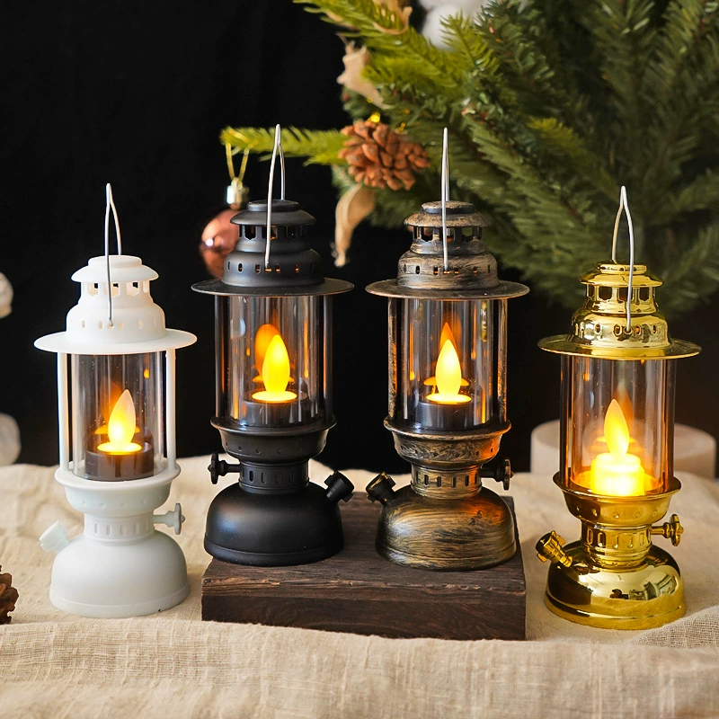 Светодиодный ретро светящийся электронный свет свечи качели ветровой лампы для рабочего стола украшения сцены масляной лампы Хэллоуина