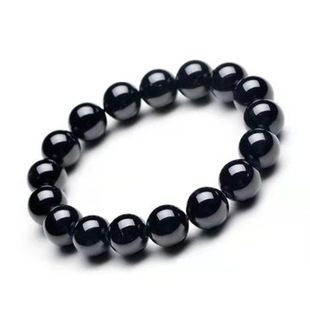 Classic imitation obsidian bracelet colored glaze black round bead bracelet live drainage stall Yiwu factory direct sales