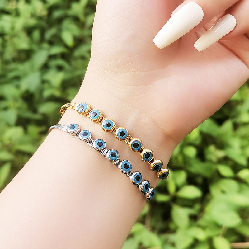 Simple Style Eye Titanium Steel Bracelets 1 Piece