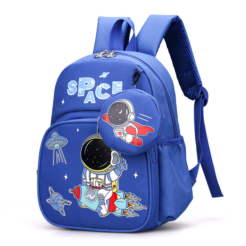 Kindergarten schoolbag chica colgando bolsa pequeña clase media clase preescolar 3-6 años 5 niños bebé niños astronauta mochila